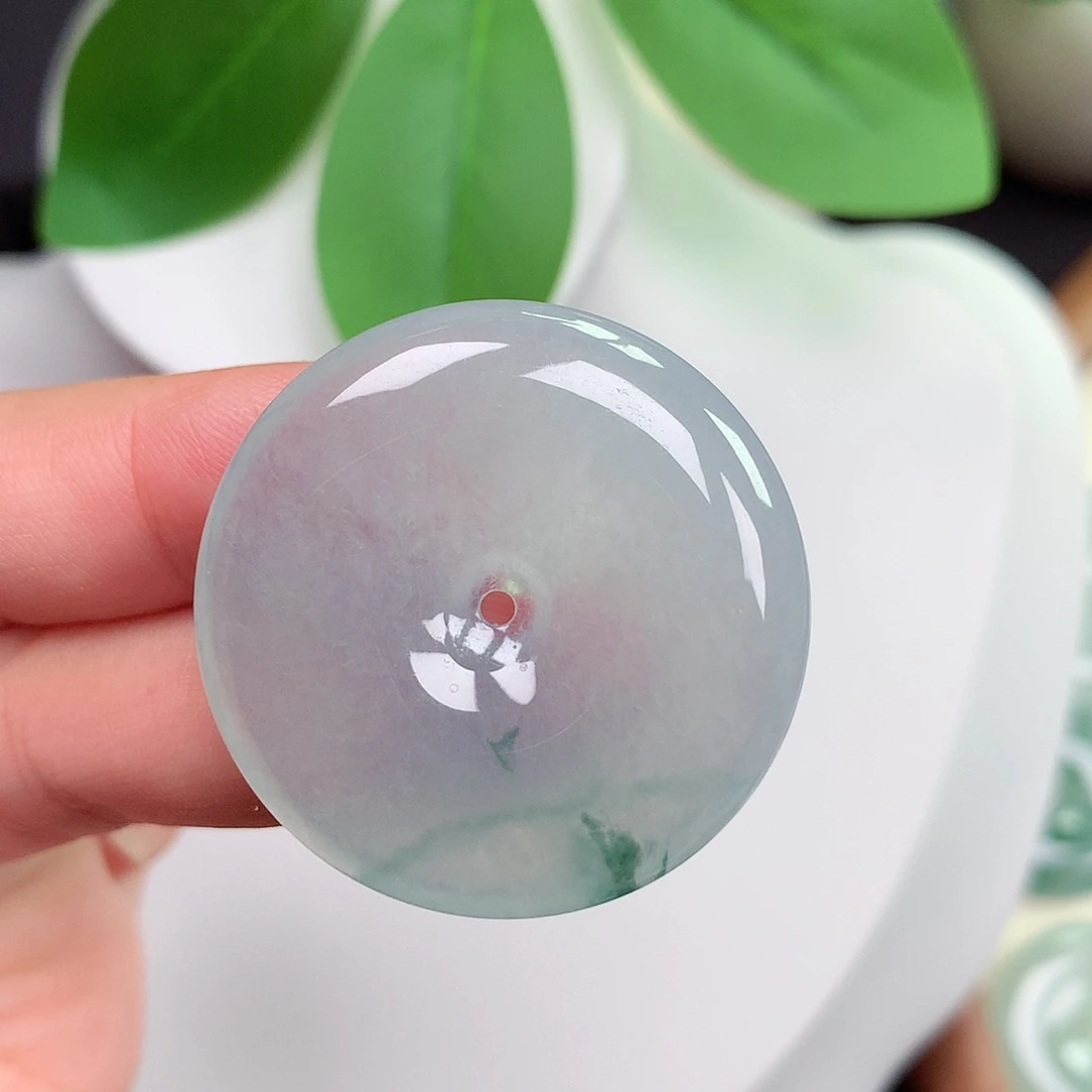 颈饰未镶嵌翡翠平安扣 33.4x6.2mm