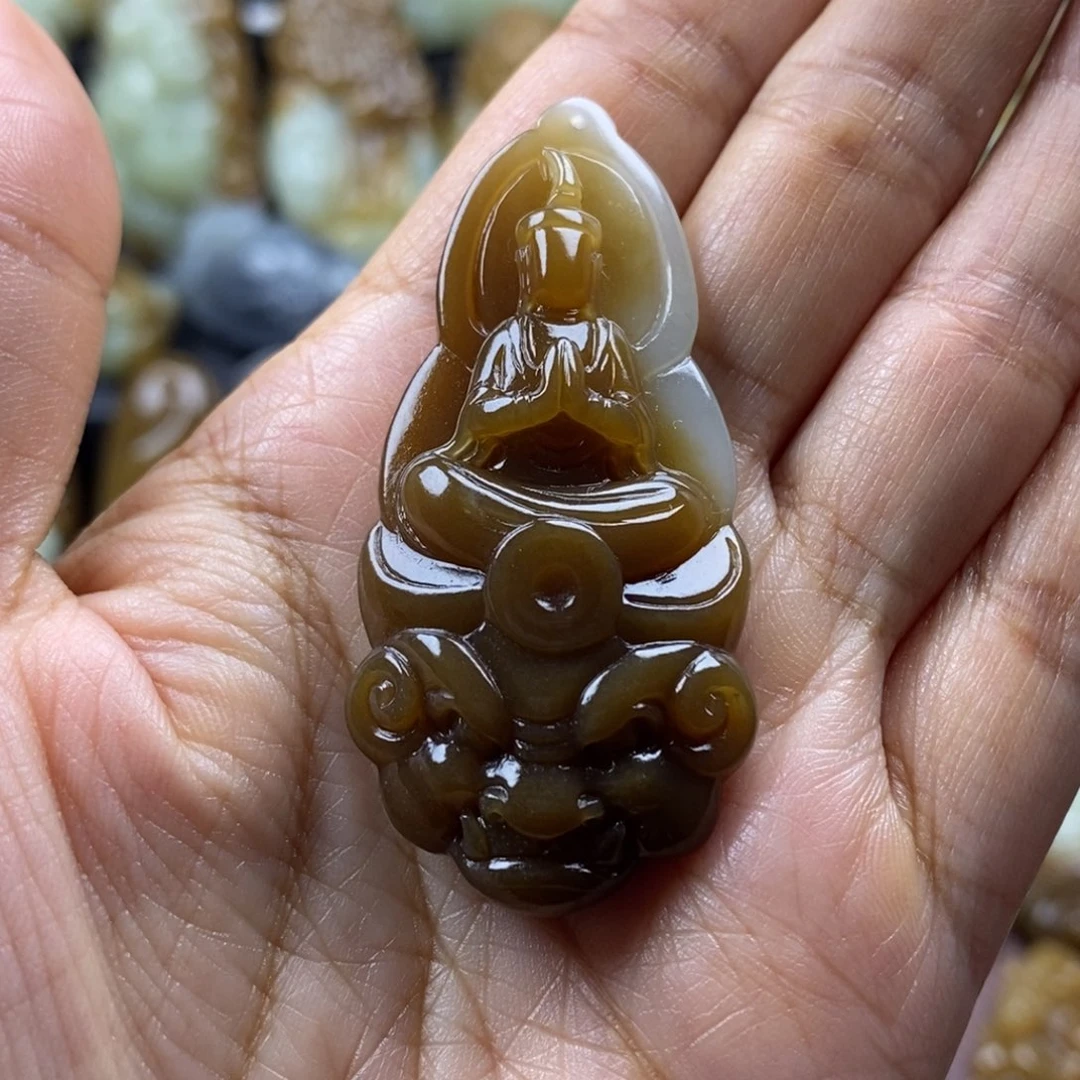 吊坠(不含链)未镶嵌和田玉（糖玉）5*