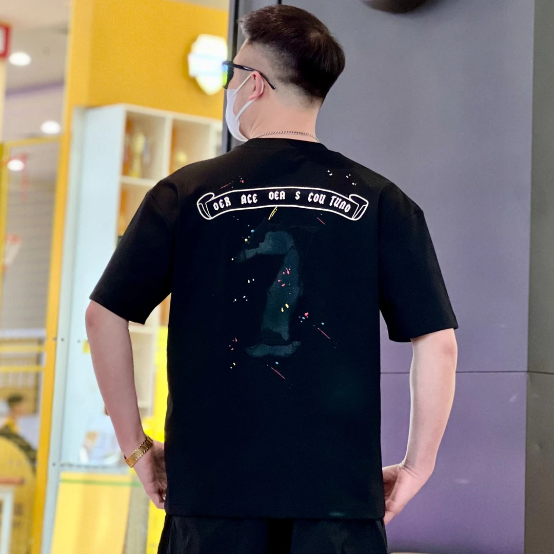 美式高品质重工刺绣短袖T恤男夏季新款半袖潮流痞帅时尚休闲百搭-