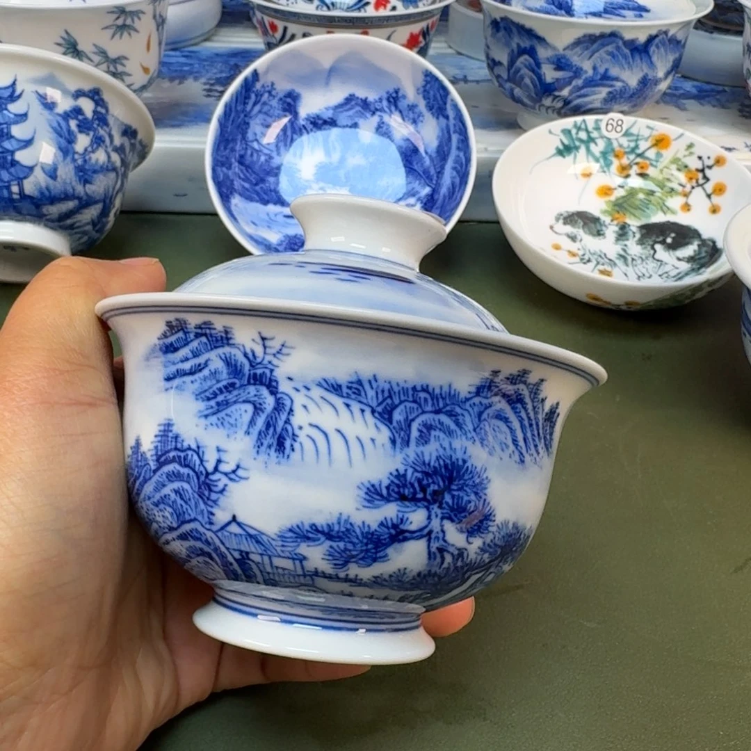 陶景德镇纯手绘茶具圆圆254