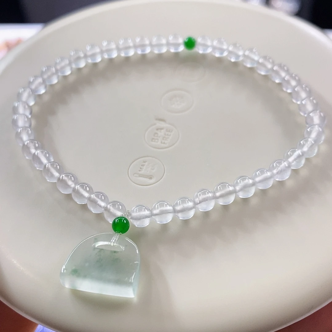 颈饰未镶嵌翡翠玻璃手串
