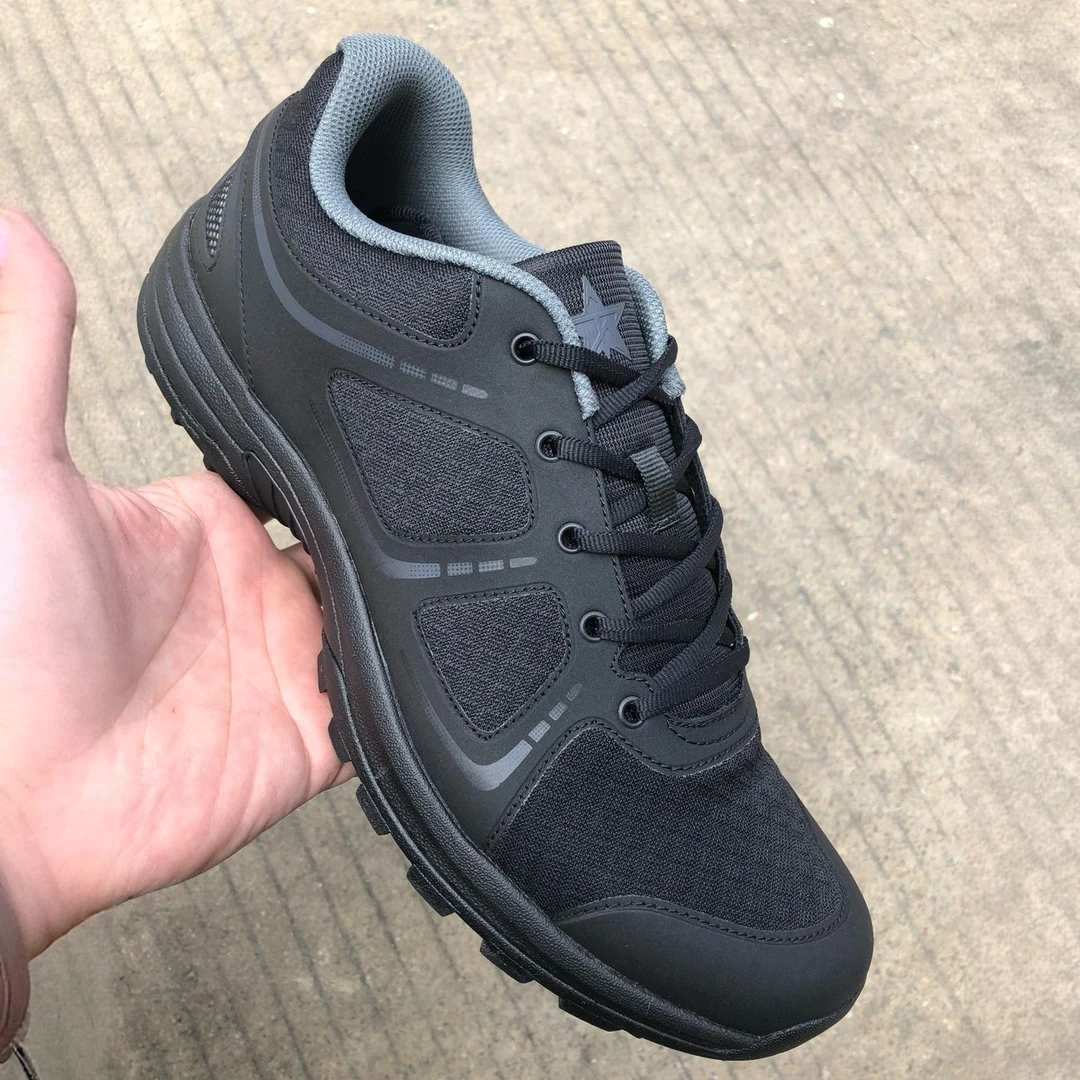 F19体能运动鞋透气舒适黑色弹力缓震防滑跑步登山鞋