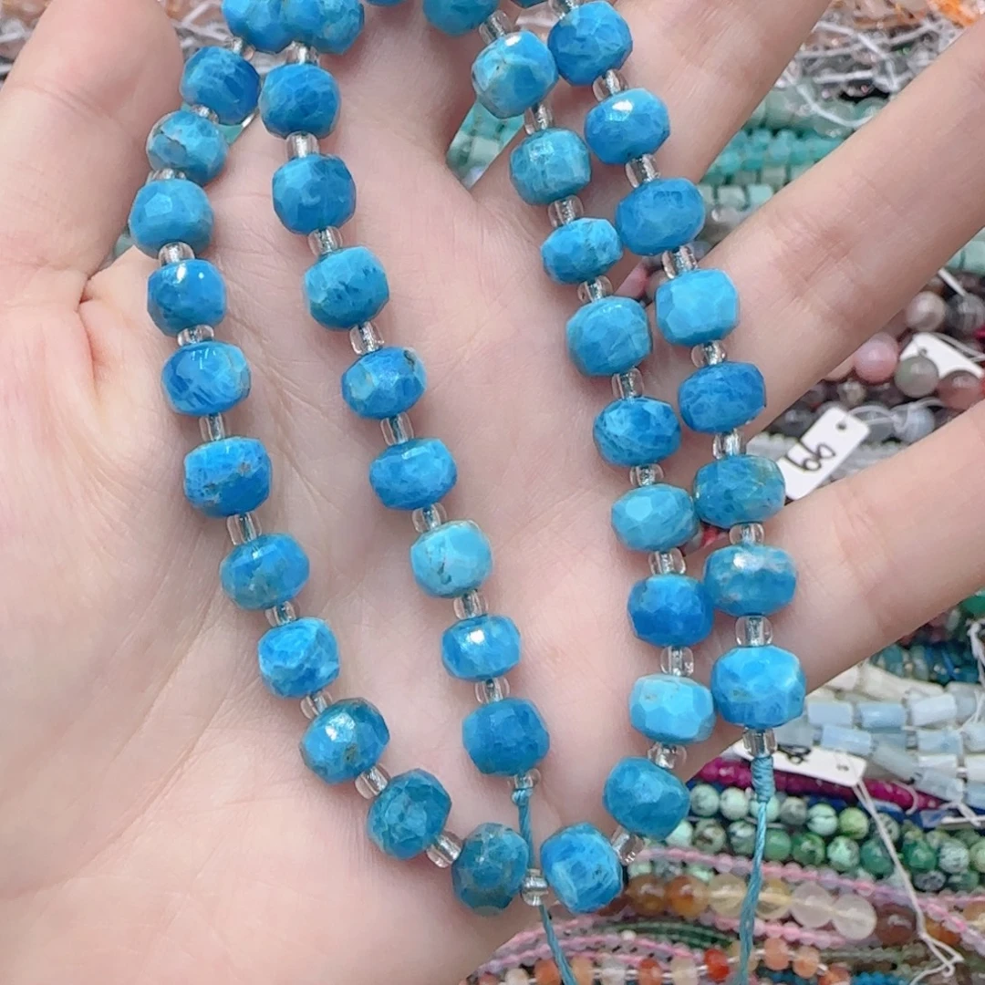 玛瑙/玉髓未镶嵌珠宝半成品拉利玛切面一条卡8