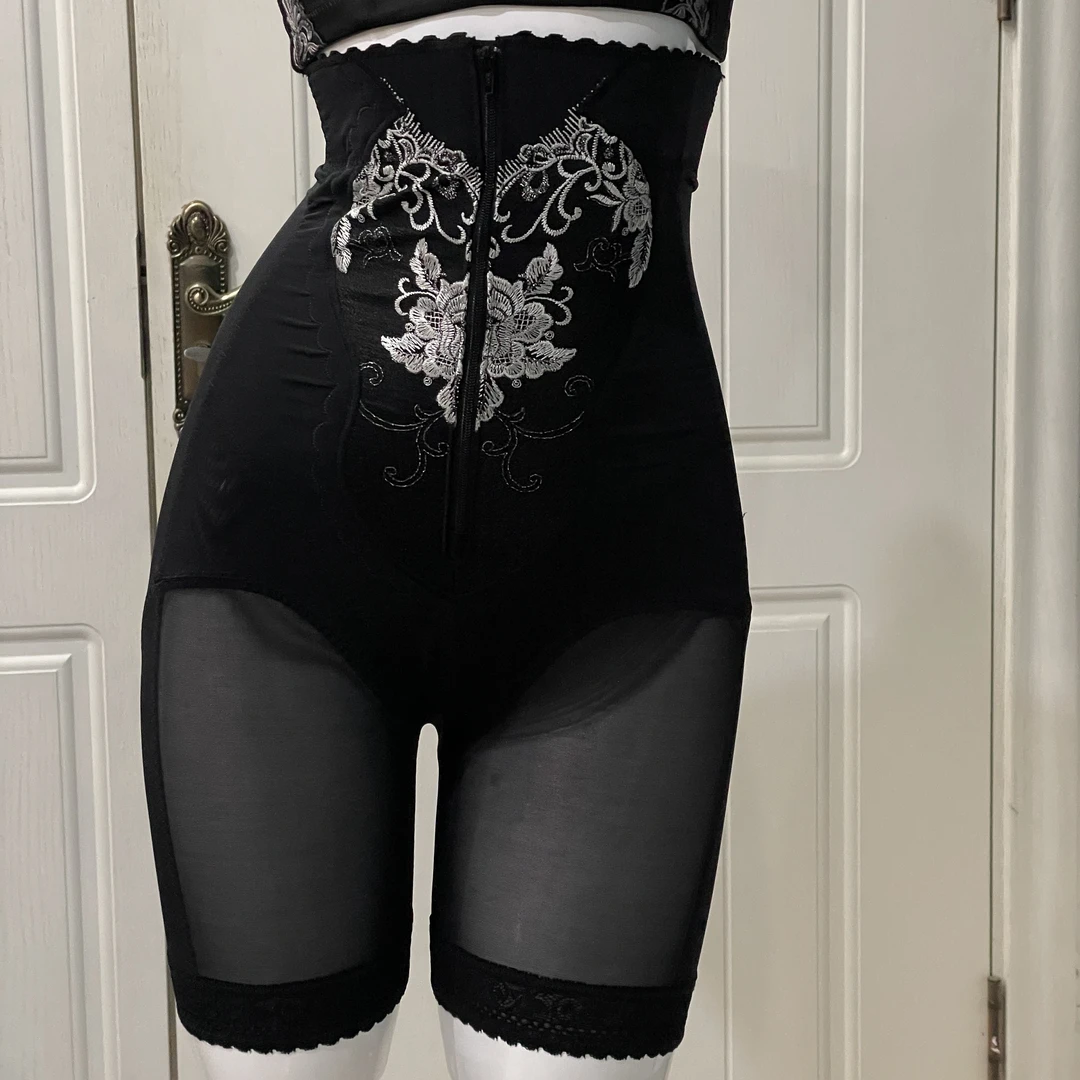 美容院线高腰中裤收腰美体裤显瘦安全裤打底提臀裤产后收腹裤薄款