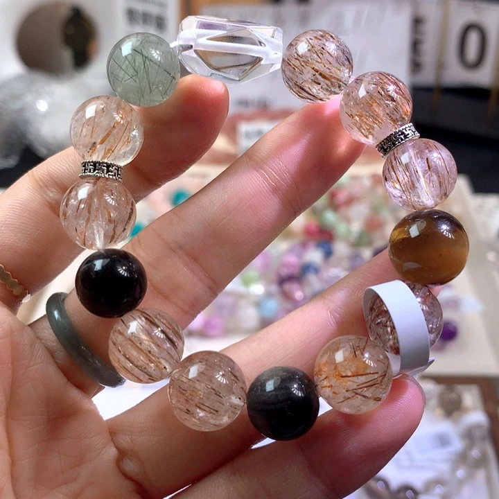 合金石英质玉珠宝奇石黑金超diy
