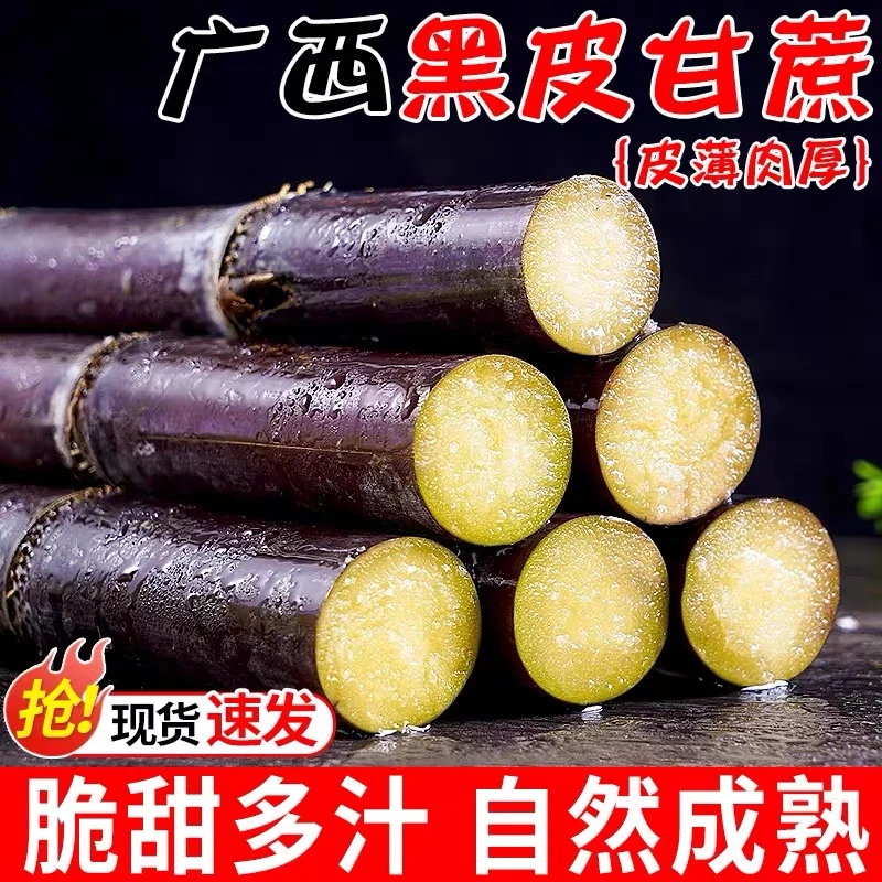 【正宗】广西黑皮甘蔗应季水果新鲜甘蔗脆甜多汁源头直发