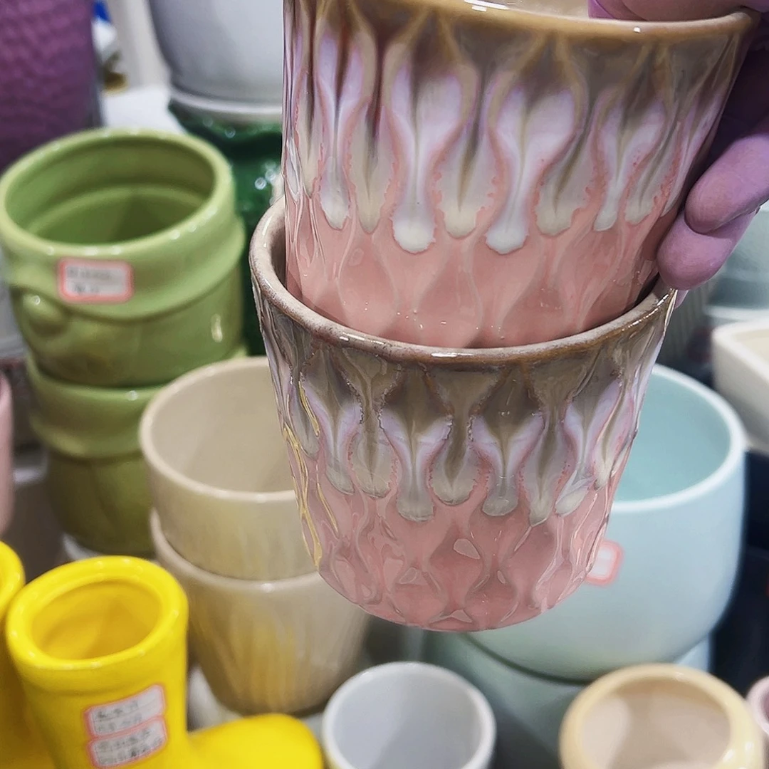 有孔外贸尾单陶瓷花盆凑单10米包邮