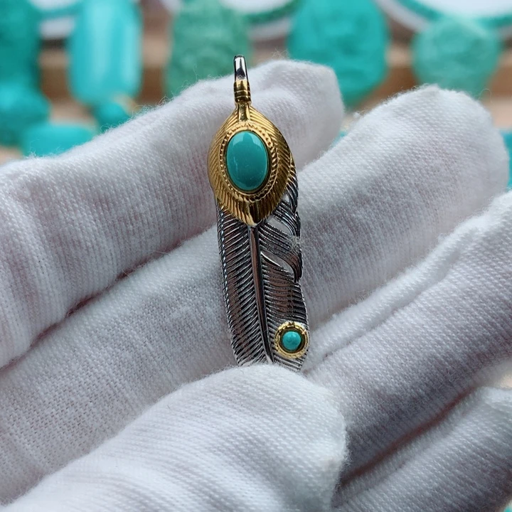 绿松石银S925镶嵌配饰