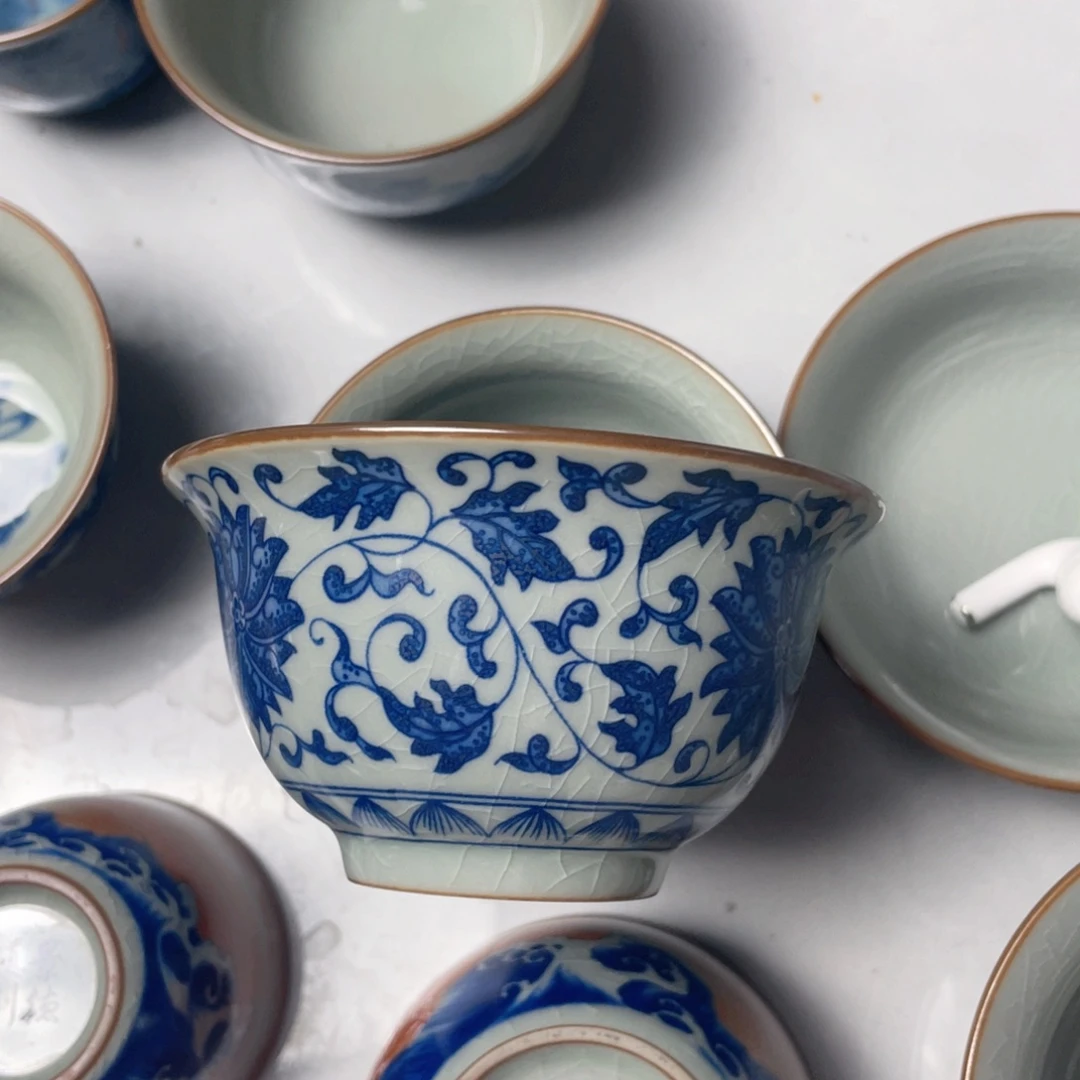 青花缠枝莲压手杯hhhhhhh