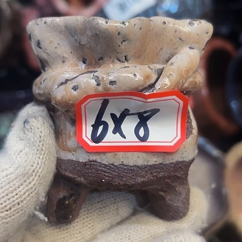 红陶粗陶花盆手工