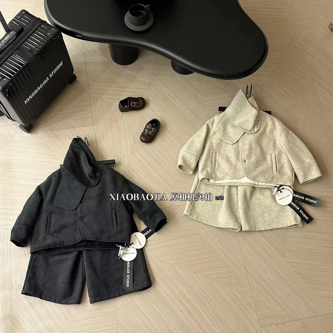 【可拆卸围巾领两穿大衣套装】牢牢锁住脖子温度 xbj215