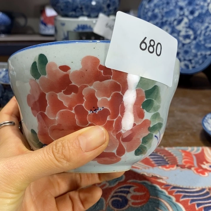 青花瓷景德镇手绘牡丹碗