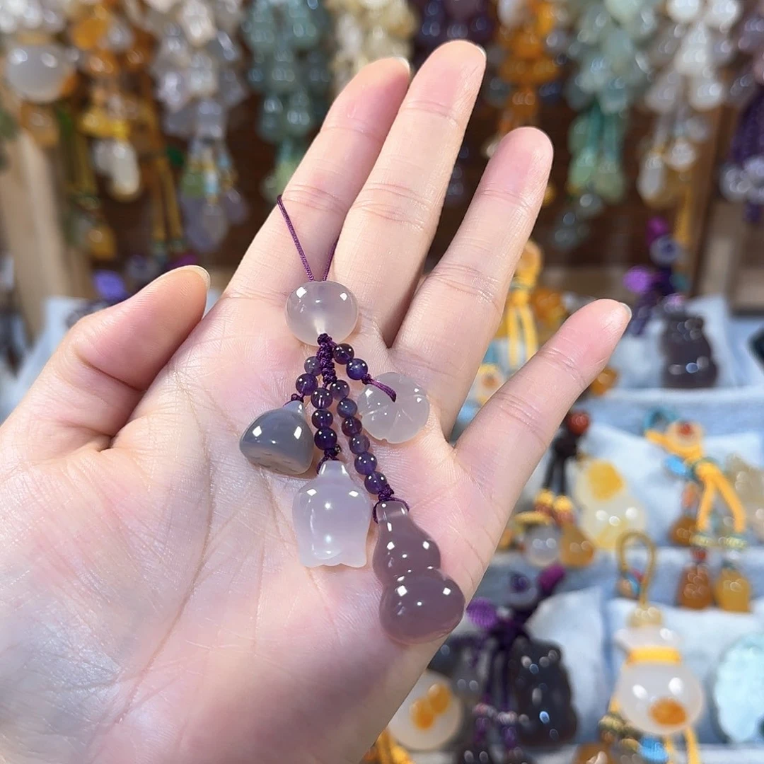 玛瑙/玉髓手机挂件未镶嵌