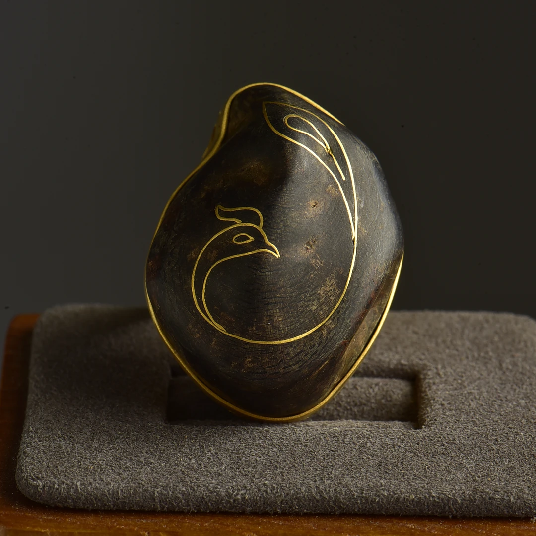 14.5克文莱黑棋沉香凤凰戒指