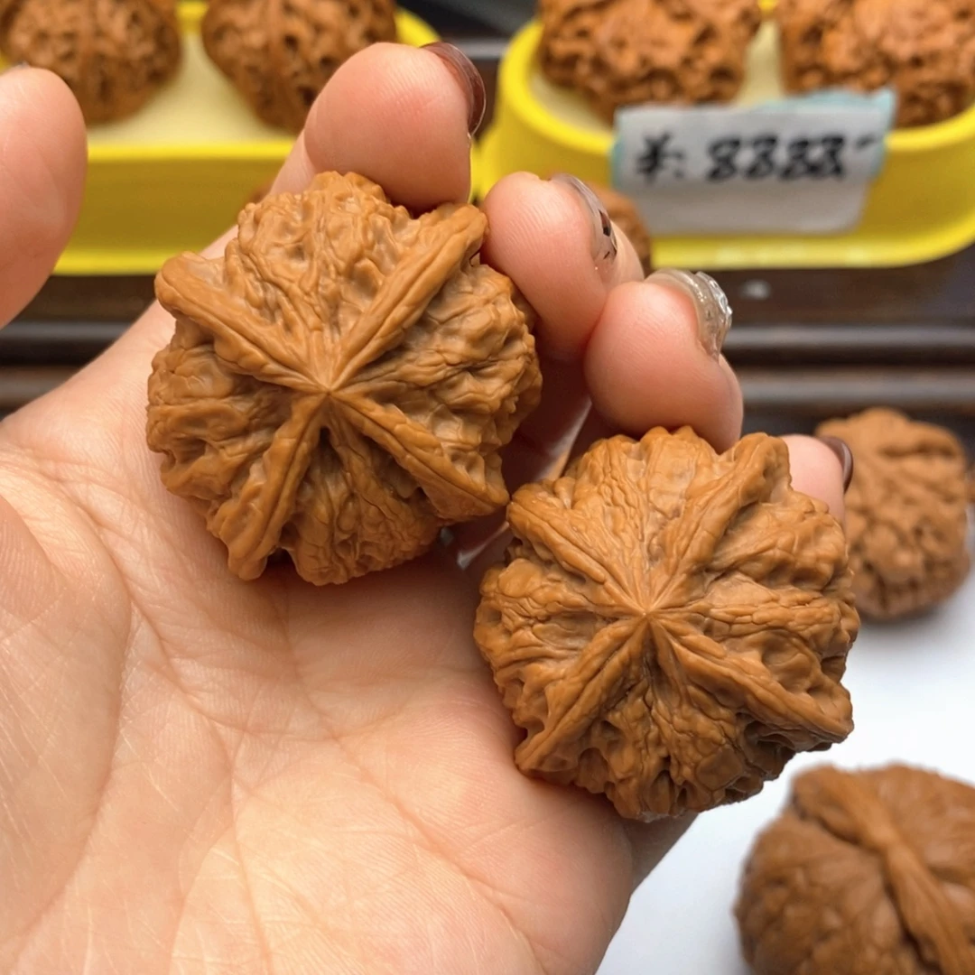 把件文玩核桃40尺雨花石四棱