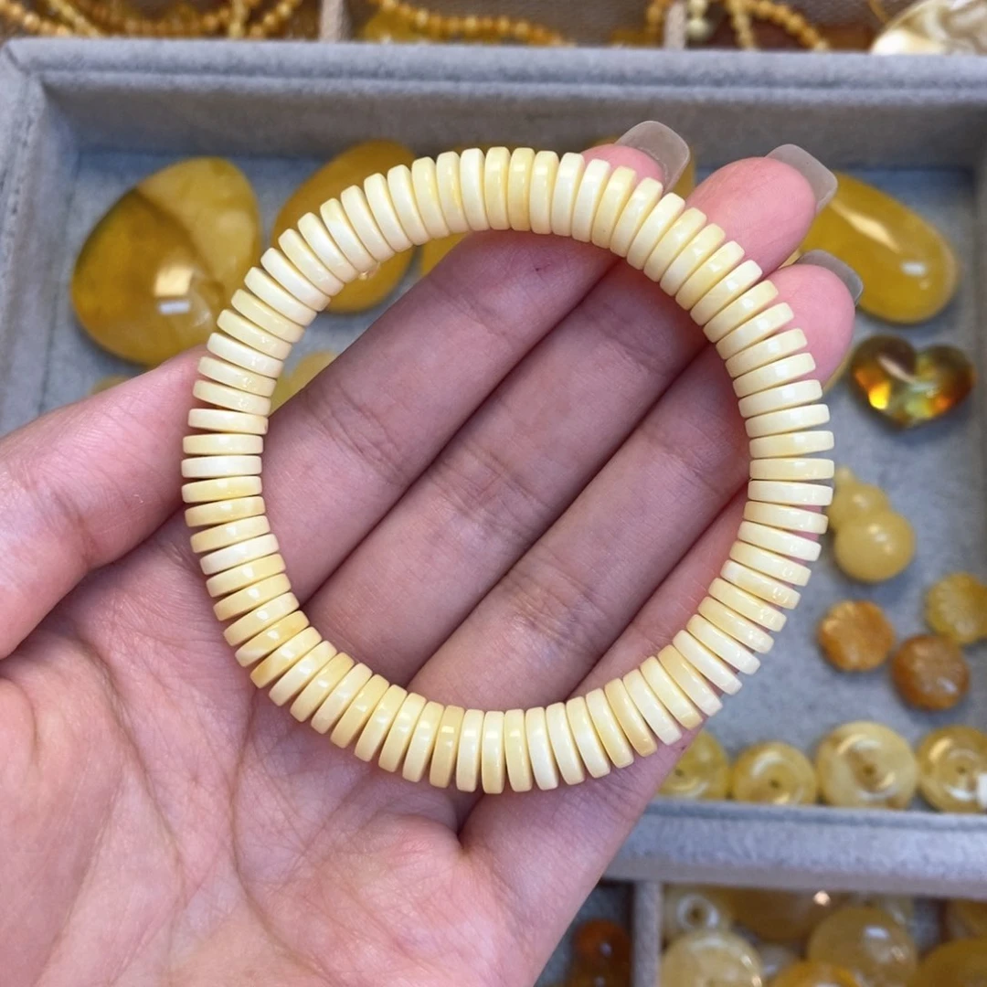 蜜蜡颈饰未镶嵌精工药片8+