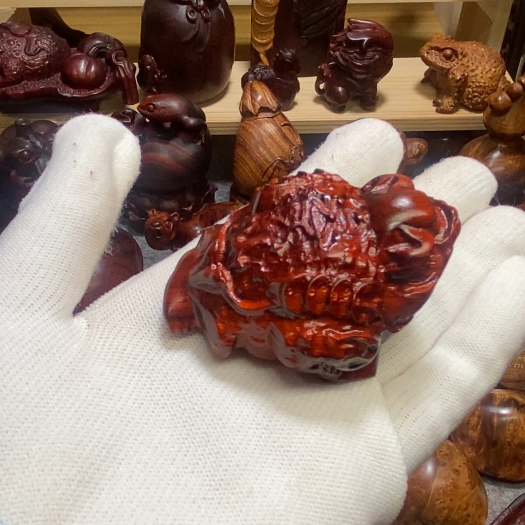 小叶紫檀手串/手链段光紫檀金蟾