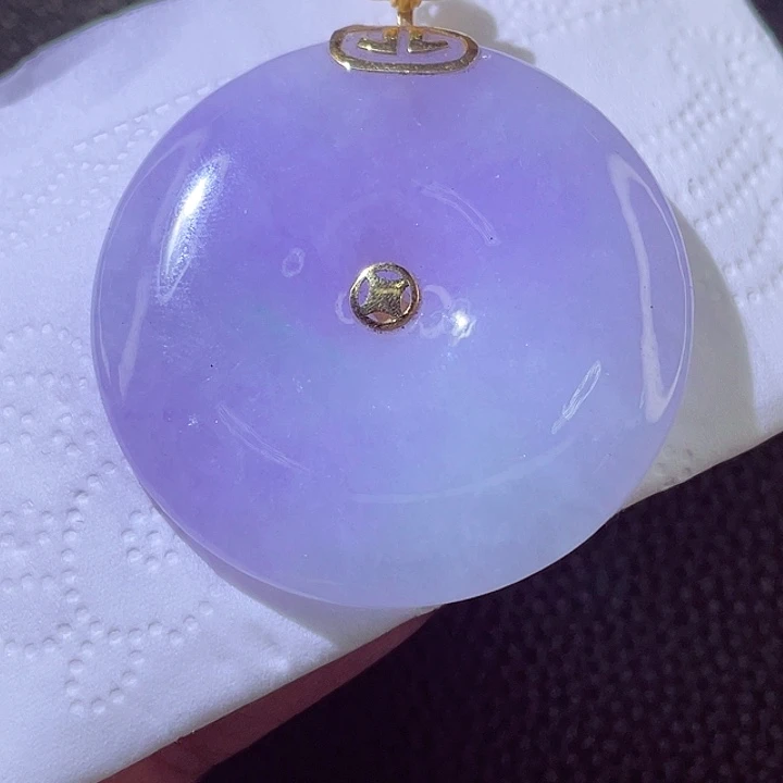 颈饰18K金镶嵌翡翠翡翠