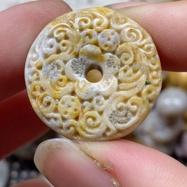颈饰未镶嵌硅化珊瑚（珊瑚玉）小