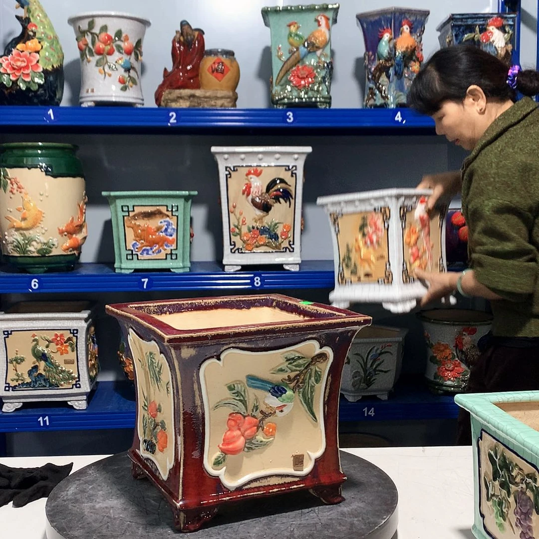 5***活高温粗陶石湾花盆