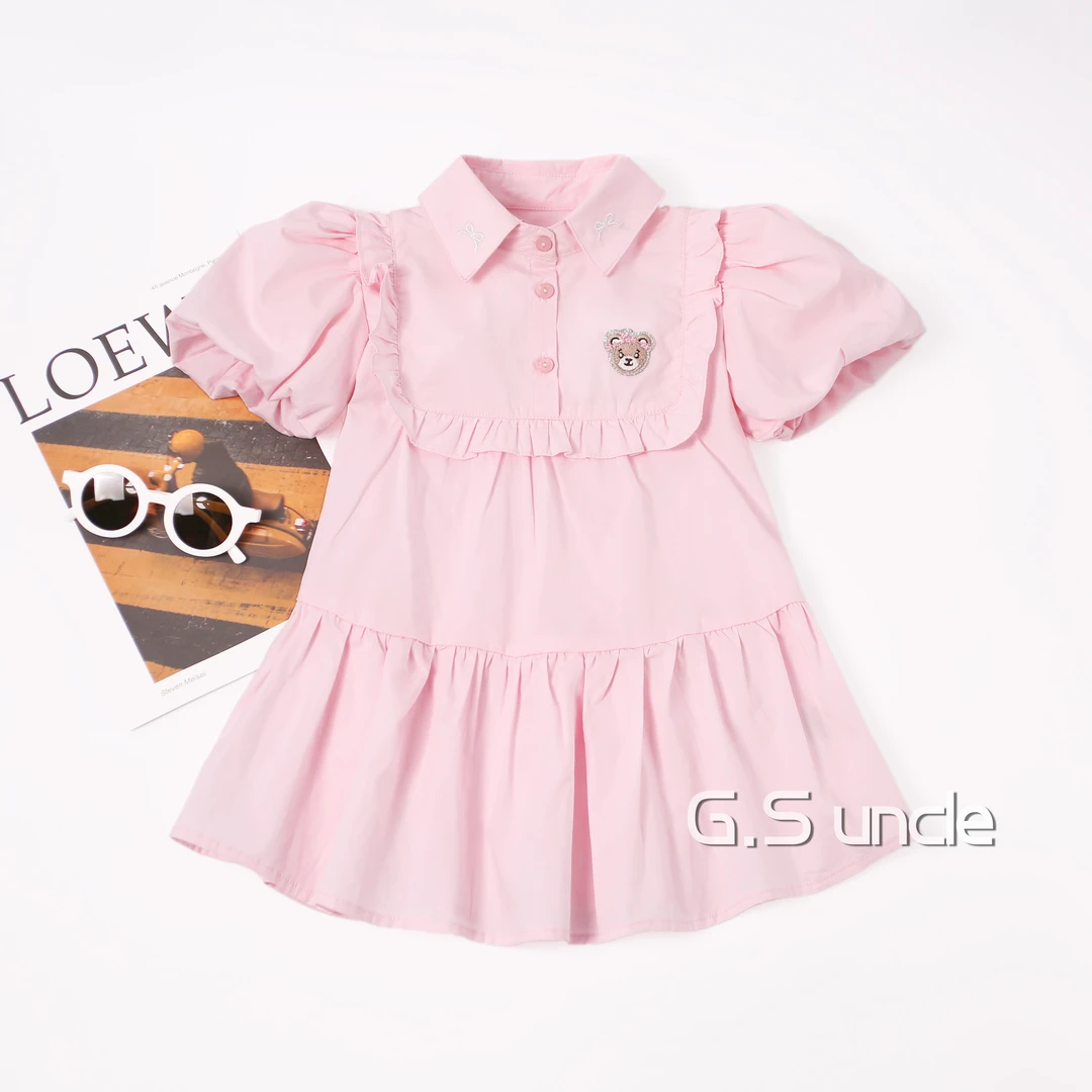 【桃桃心事】B174童装甜美时尚夏季纯棉透气连衣裙女宝