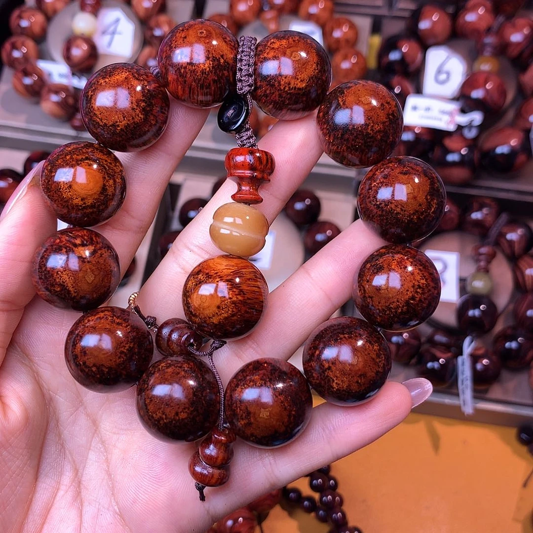 花梨木类手串/手链高货瘤疤紫油梨土埋料20