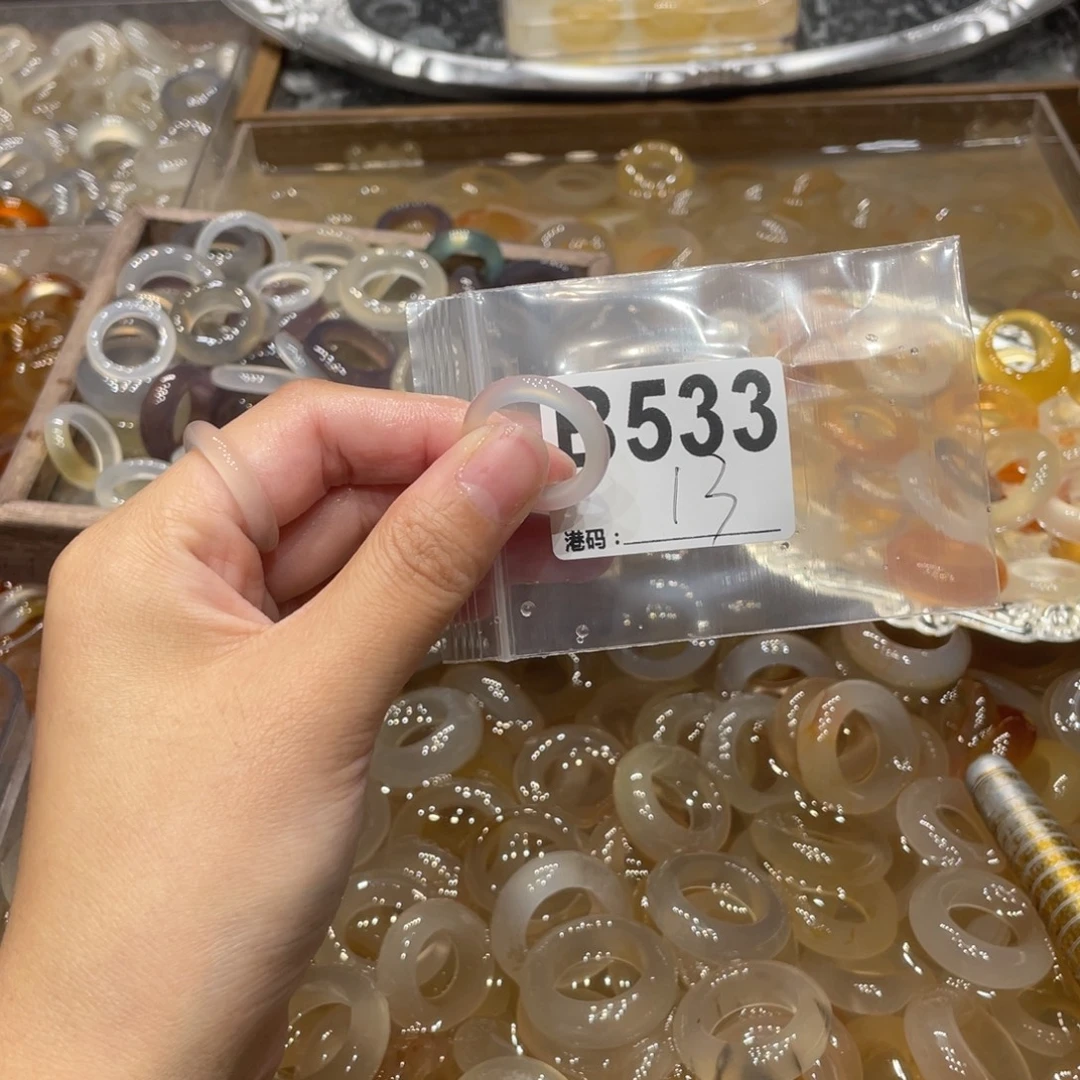 玛瑙/玉髓未镶嵌戒指533