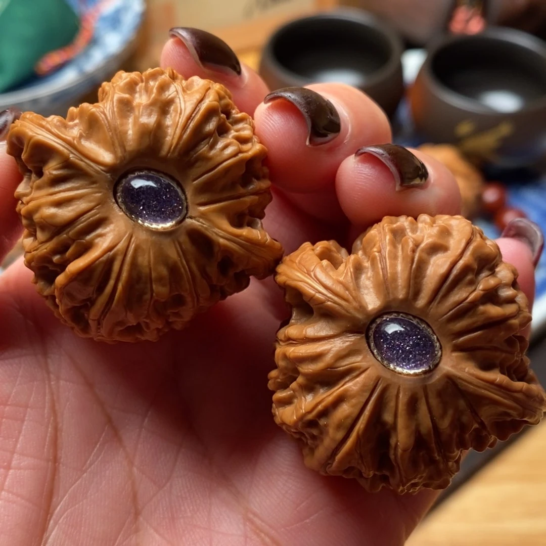 把件文玩核桃41尺全品磨盘狮子头