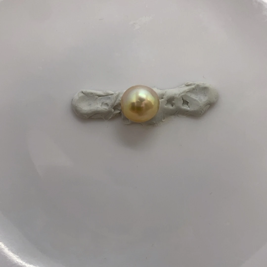海水珍珠裸珠金珠彩虹光12.3