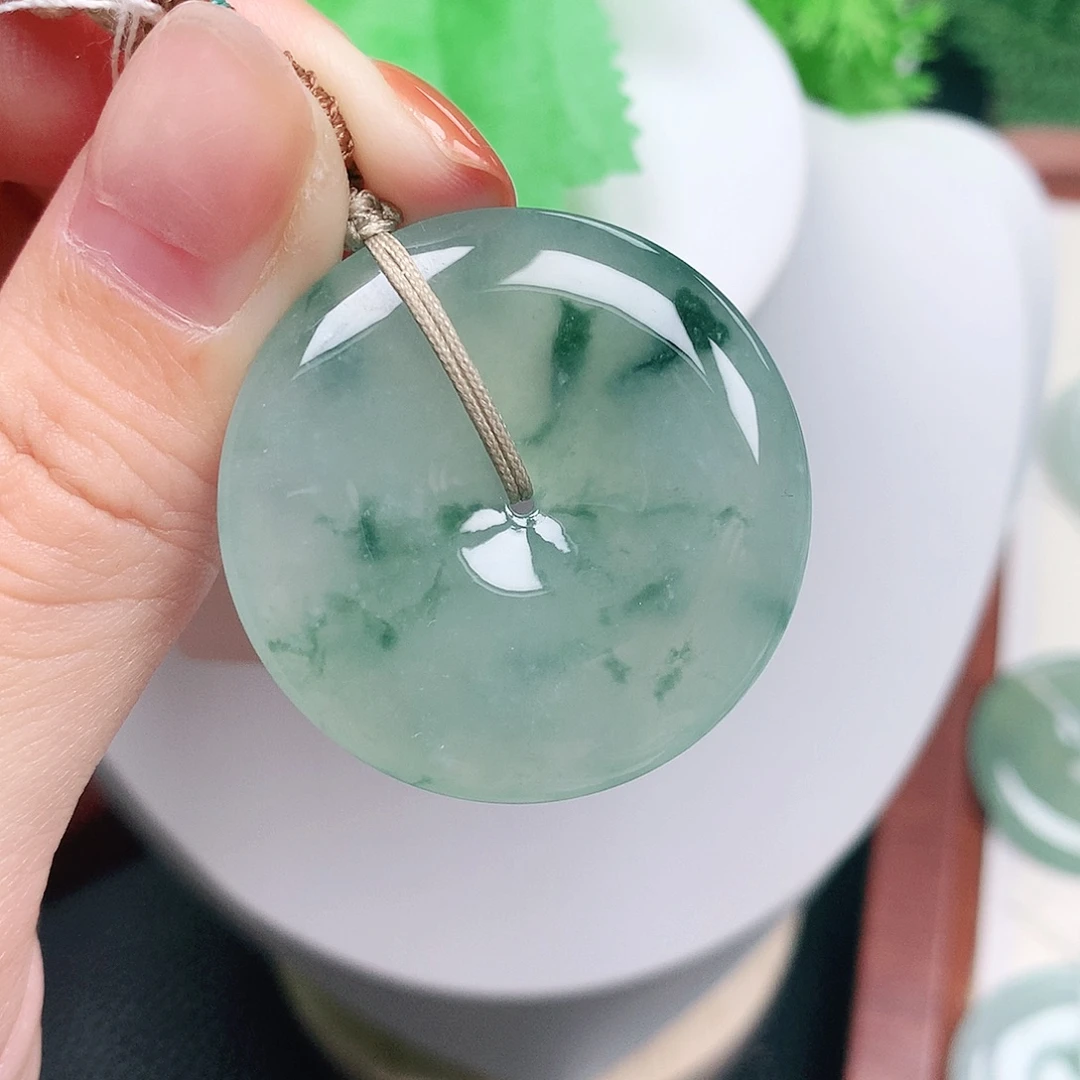 翡翠未镶嵌颈饰平安35-6.4