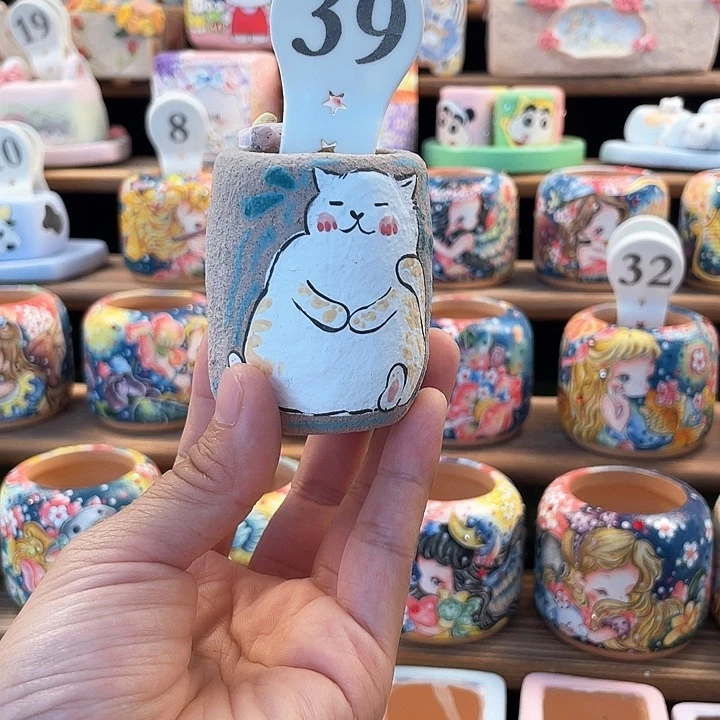 花盆39…..手工手绘花盆