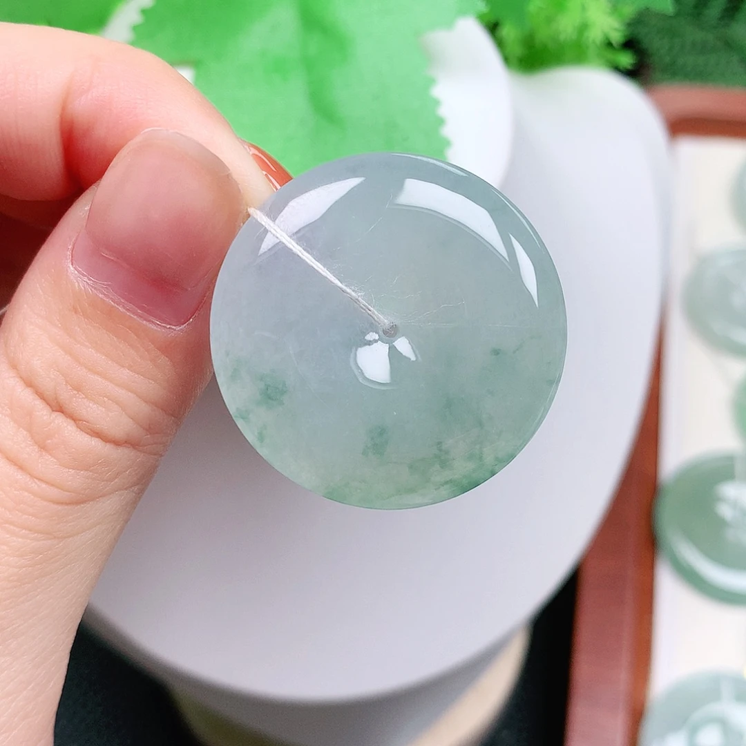 翡翠未镶嵌颈饰平安32-5.6