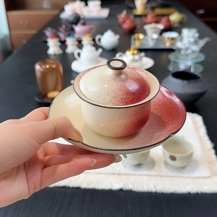 清仓福利 腮红盖碗+壶承