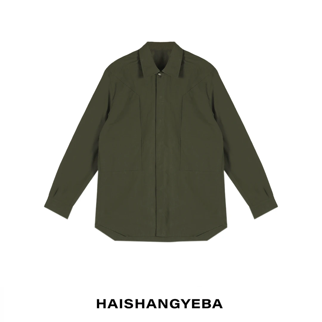 【海上叶爸】新款2025春夏百搭棉男女同款翻领宽松休闲衬衫