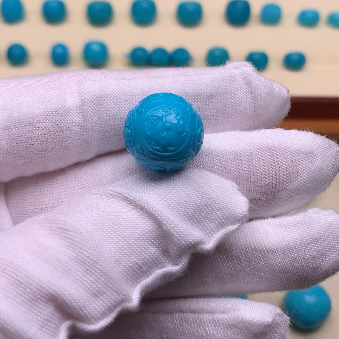 绿松石未镶嵌天然原矿绿松石四兽14.3