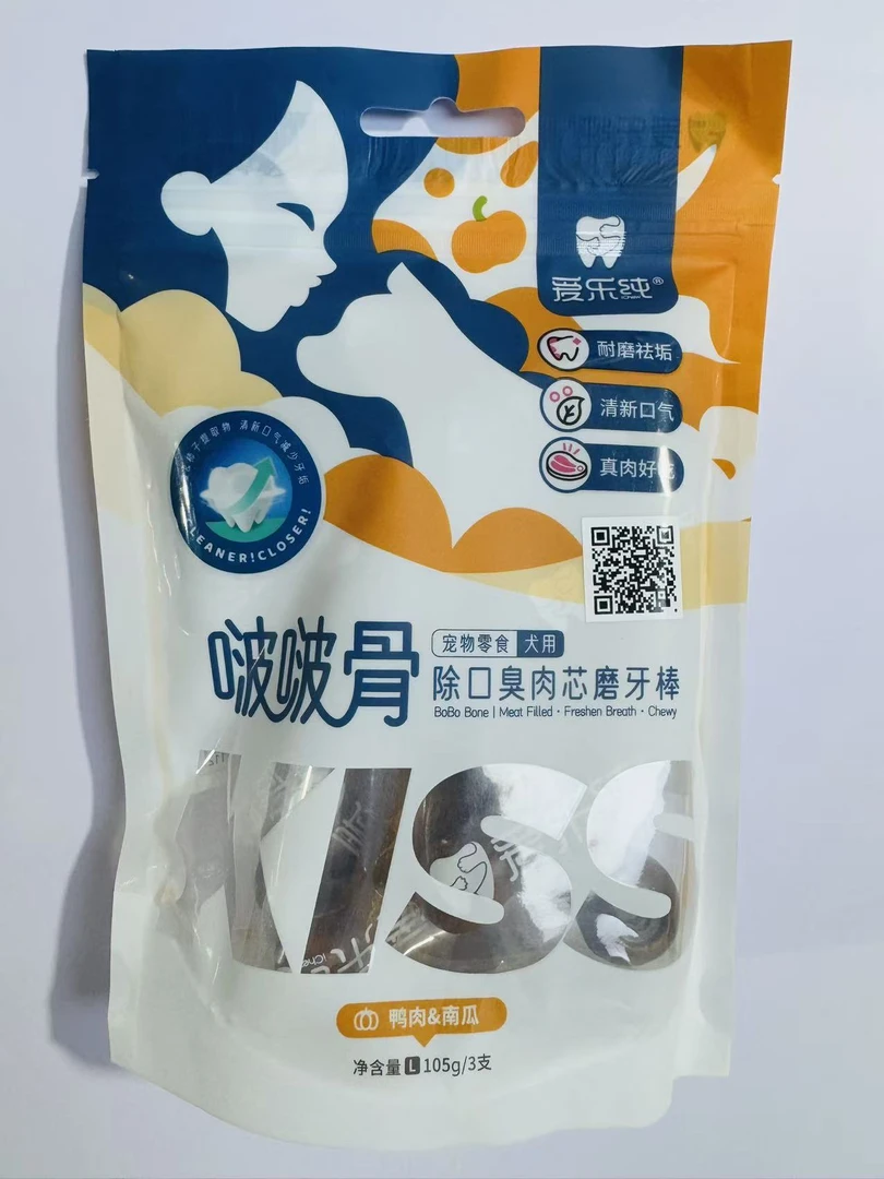 【萌宠专属】爱乐纯啵啵骨磨牙棒狗洁牙棒零食肉芯洁齿棒105g ✖️3袋