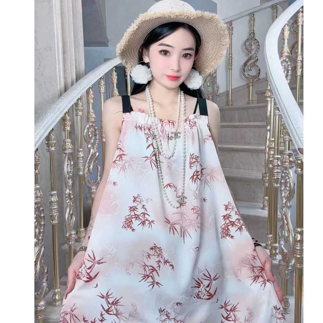 今喜专属【粉黛淮竹】春夏新款百搭时尚大码连衣裙碎花女装