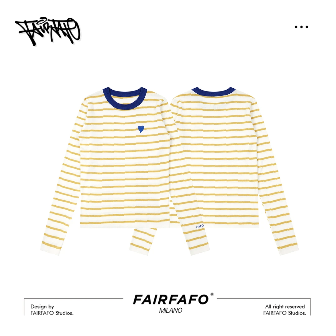 林肉肉【撞色条纹打底长袖】绵羊毛YS5MA0359