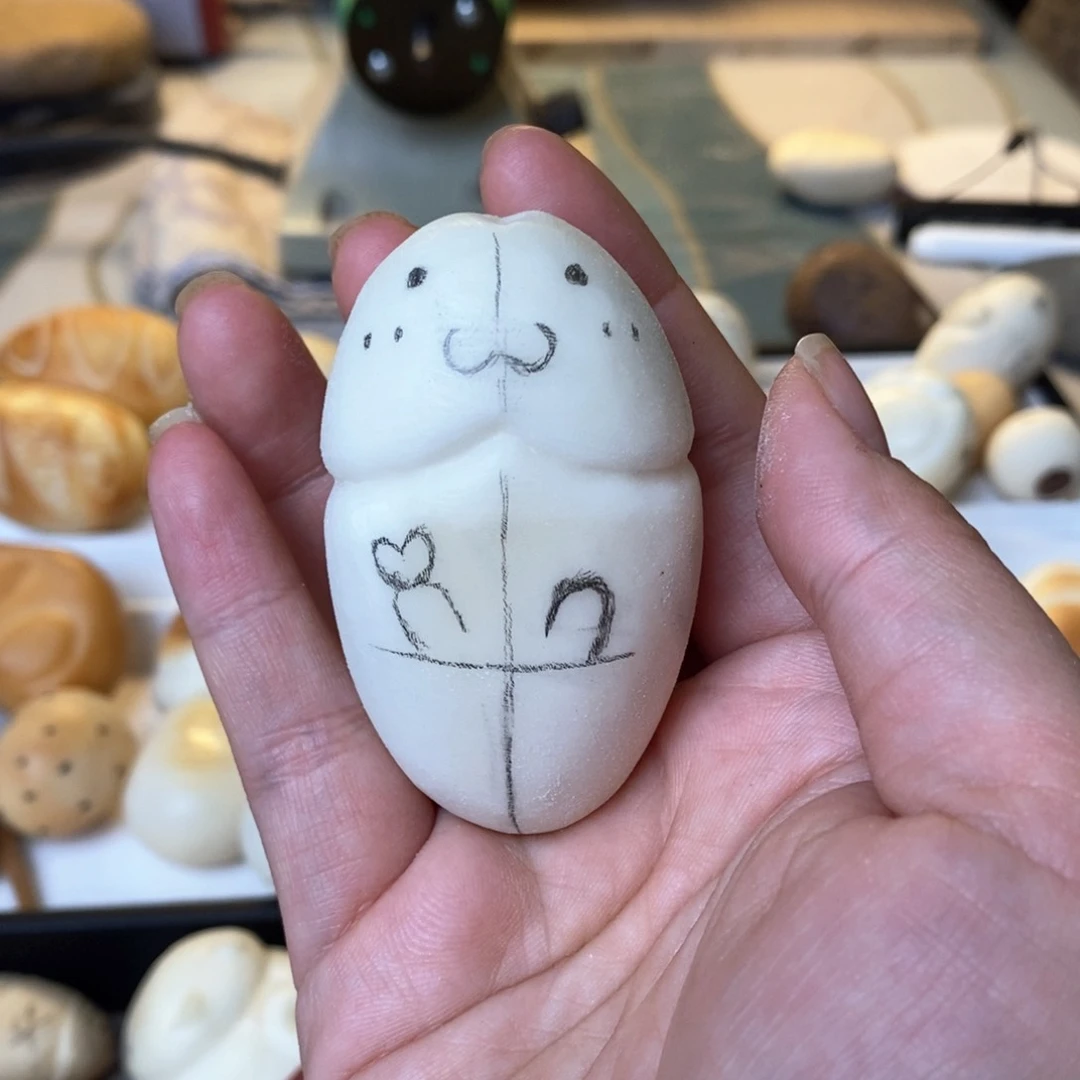 菩提根/象牙果把件C****密象牙果定制丁丁历险记