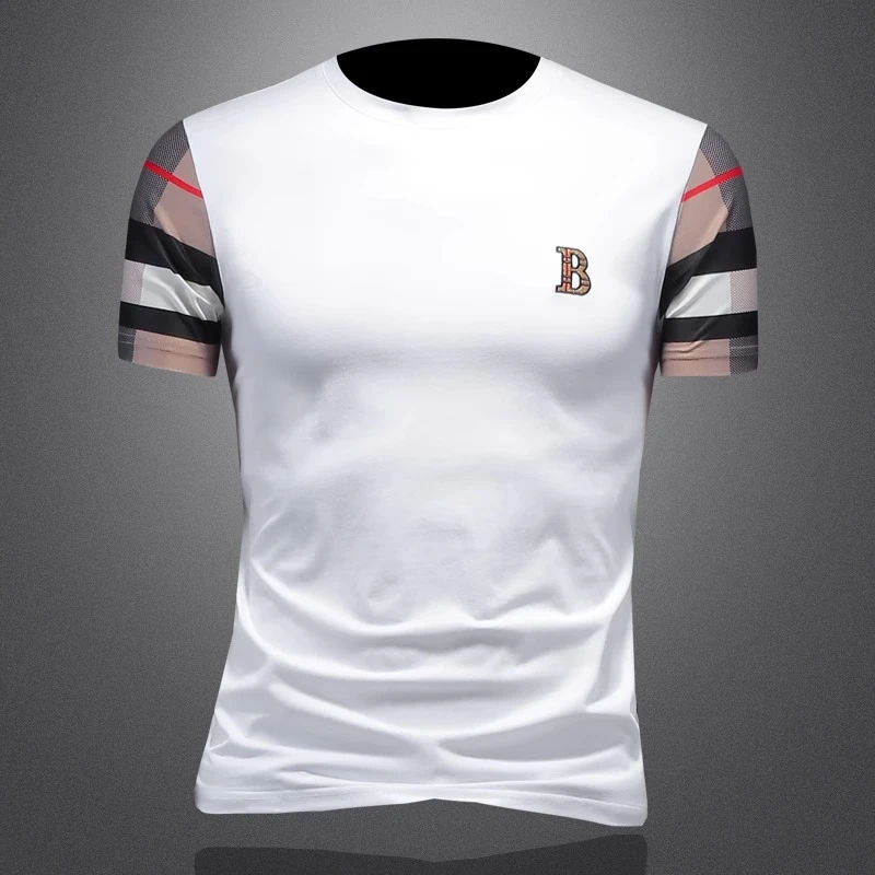 男士印花T恤短袖2025年夏季新款轻奢半袖小衫欧洲站潮流休闲体恤