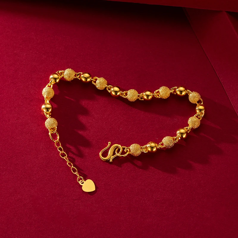 【现货现发】光面磨砂转运珠女士手链光砂串珠手链经典