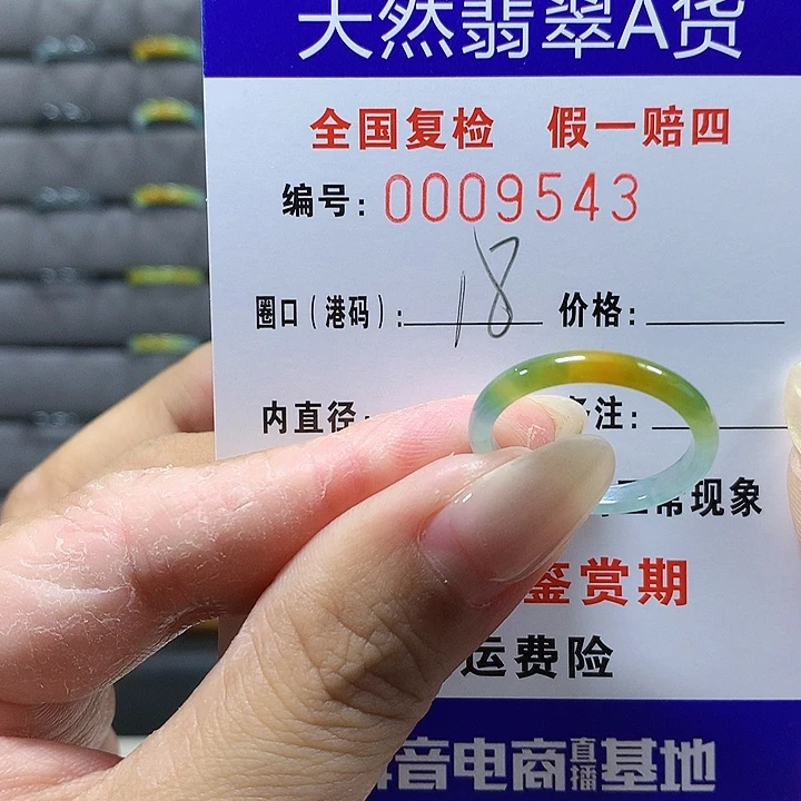 翡翠未镶嵌戒圈9543