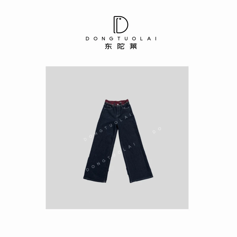 《黑金裤》裤子轻奢黑色百搭阔腿设计师秋冬复古重工时尚中腰