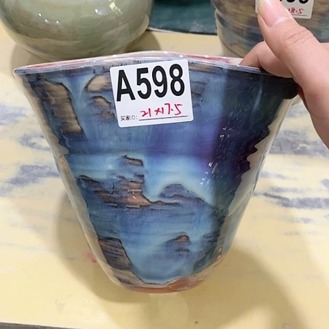 红陶景德镇陶瓷花盆手工