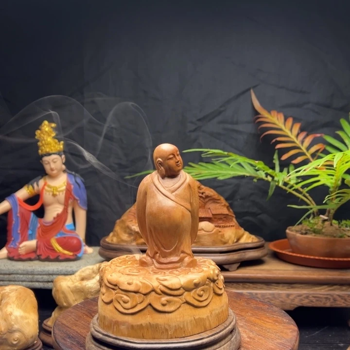 世***平荔枝木荔枝香炉人物