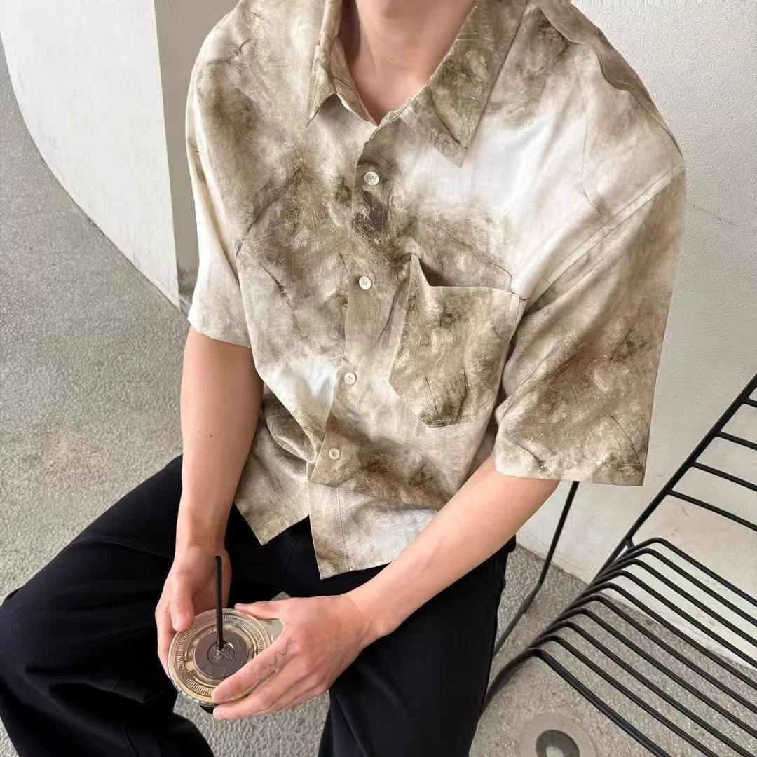 84.5%莱赛尔！轻奢痞帅！UUS腔调鼻祖！高级丝滑 男士短袖衬衫85400