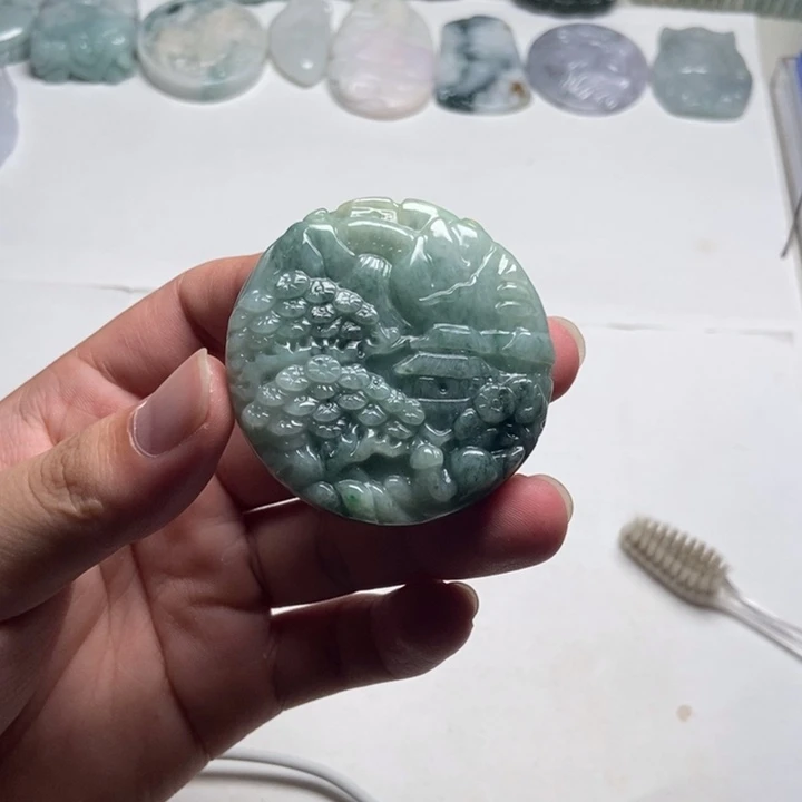 颈饰未镶嵌翡翠山水12