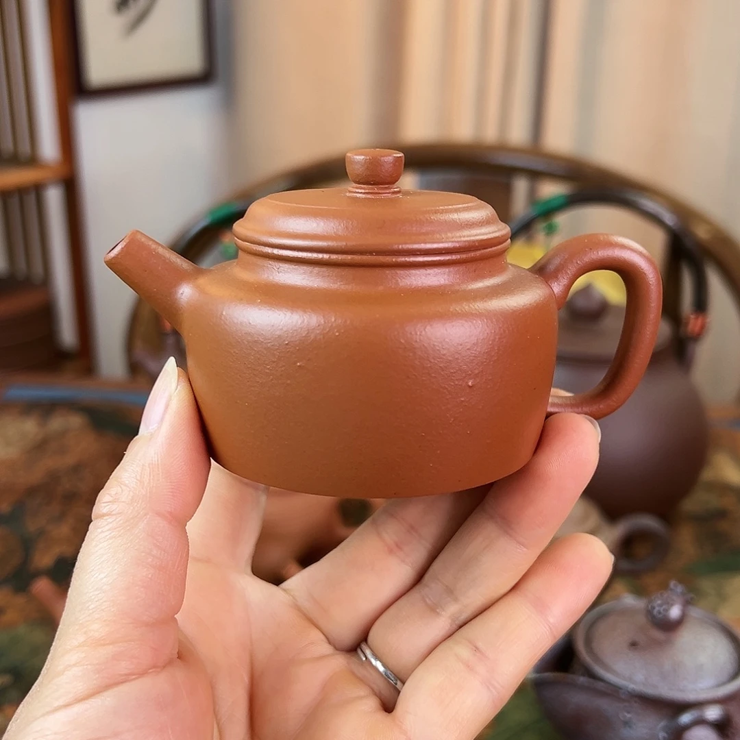 紫砂茶壶精品 德钟 生砂朱泥 135cc