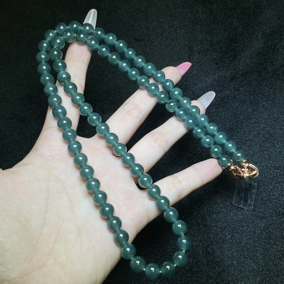 【小北严选】翡翠圆珠项链约7mm+【多样性发一件】-AH02X1522