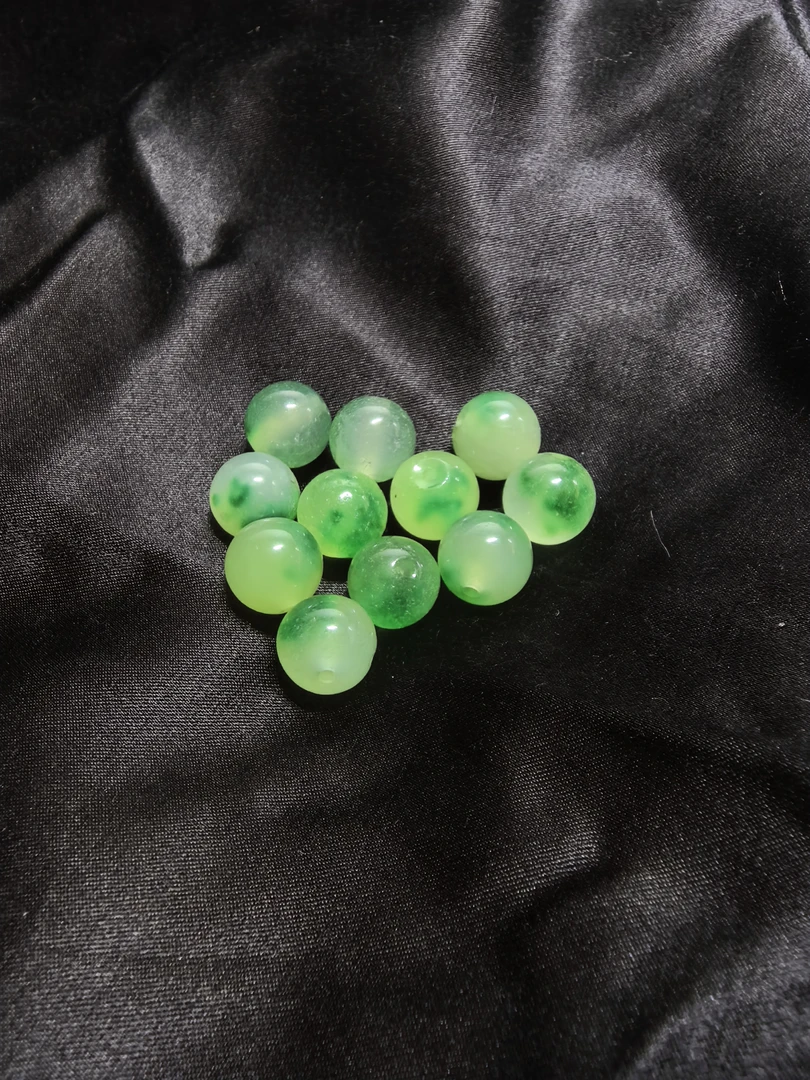 10mm天然石圆珠国风扣子特价